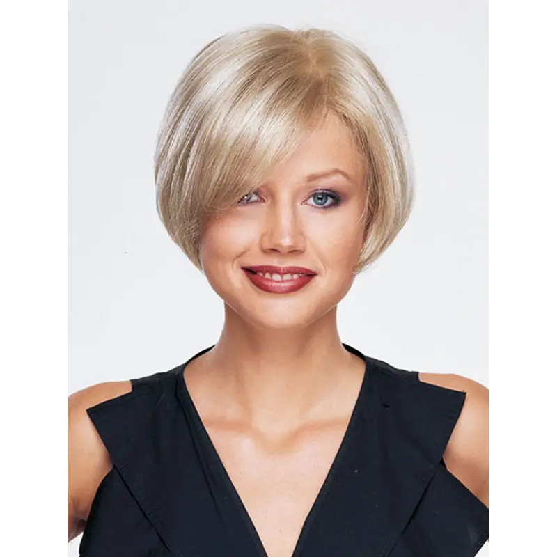 Sassy Blonde Monofilament Chin Length Synthetic Wigs