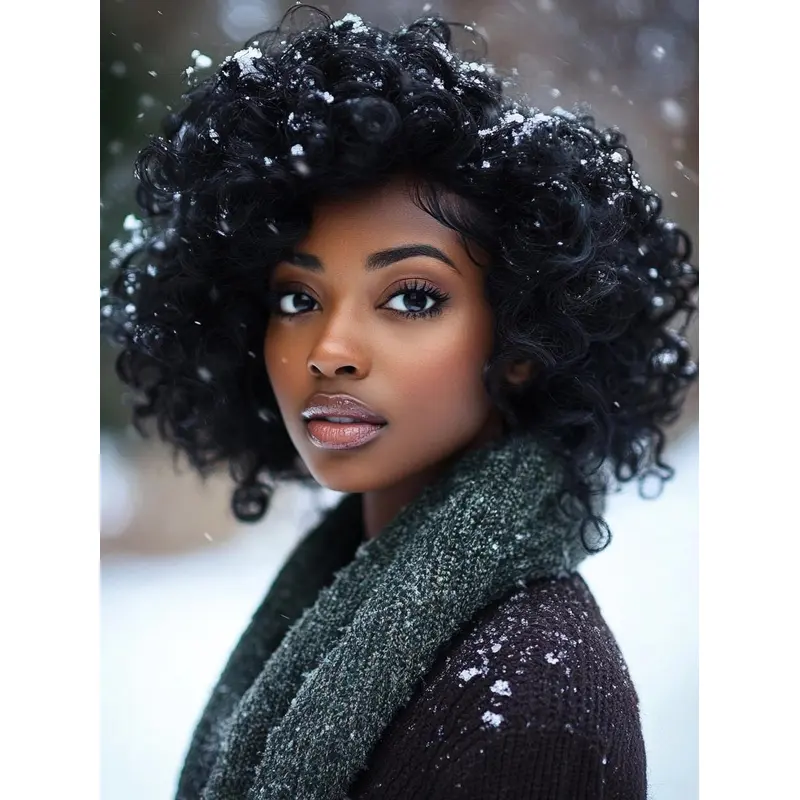 African Hair Wigs Black Chin Length 10" Lace Front Wigs