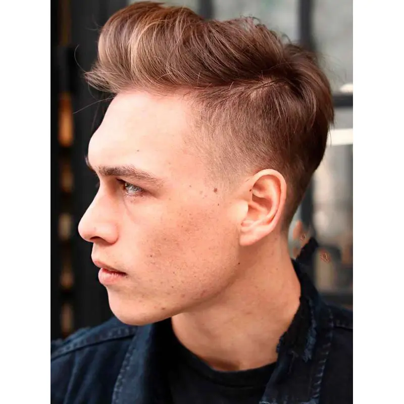 Bald Men Wig Straight Remy Human Hair 4" Boycuts Wigs