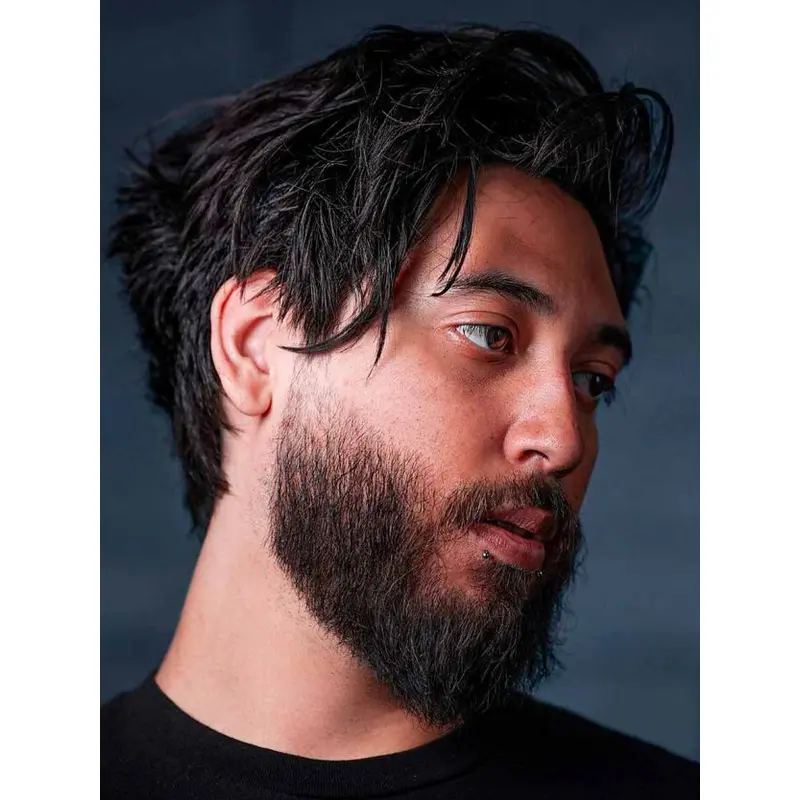 Black Wig For Men Boycuts Lace Front Remy Human Hair Cropped Wigs