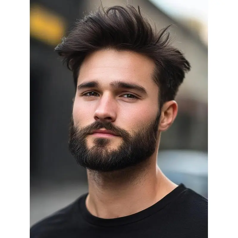 Men Lace Front Wig Boycuts 4" Straight Remy Human Hair Wigs