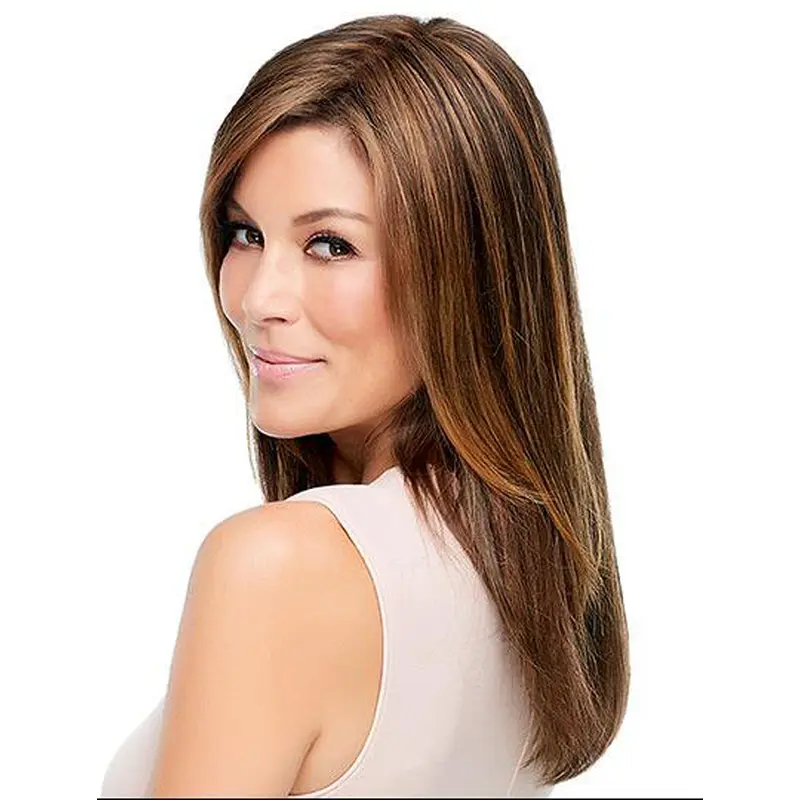 No-fuss 18" Straight Without Bangs Synthetic Wigs