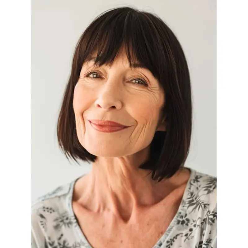 Short Black Wigs Human Hair 10" Straight Monofilament Wigs