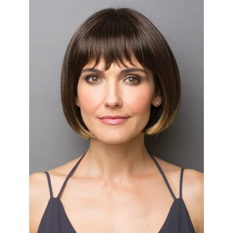 Straight Monofilament Brown Bob Best Synthetic Wigs Online
