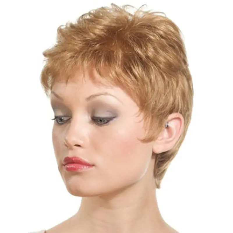 Trendy Lace Front Boycuts Blonde Short Wigs