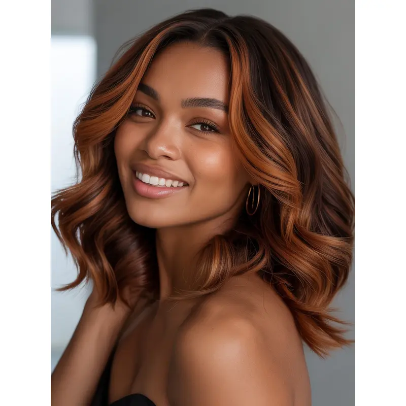 Wigs For Sale For African American Synthetic Wavy Layered Wigs