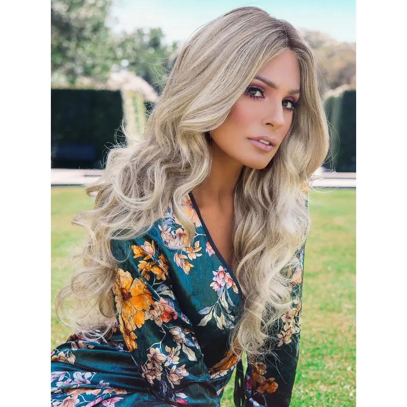 22" Long Wavy Blonde Beautiful Synthetic Lace Wigs