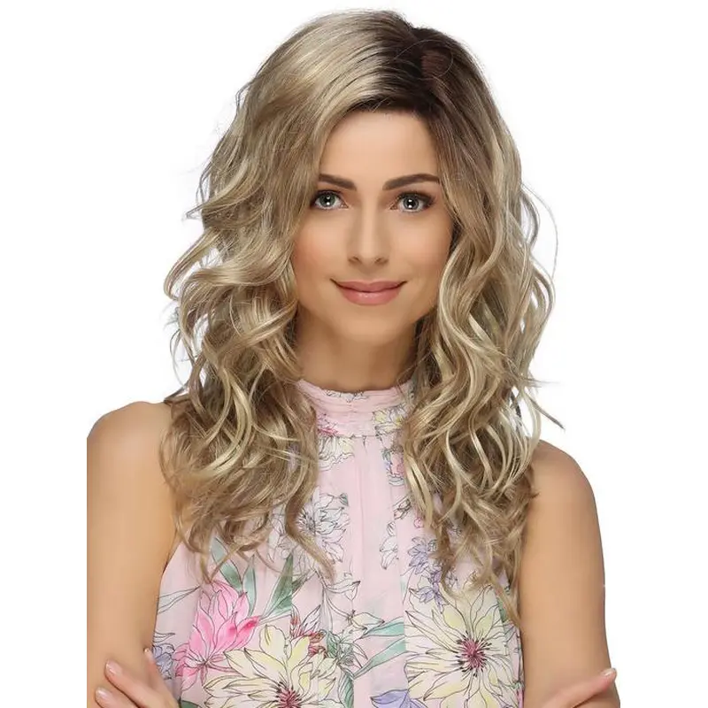Long Top Blonde Synthetic Layered Lace Front Wigs