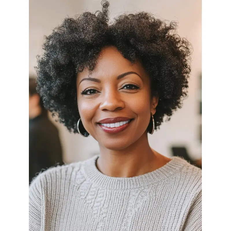 Natural Looking Short Wigs For African American 8" Remy Human Hair Wigs