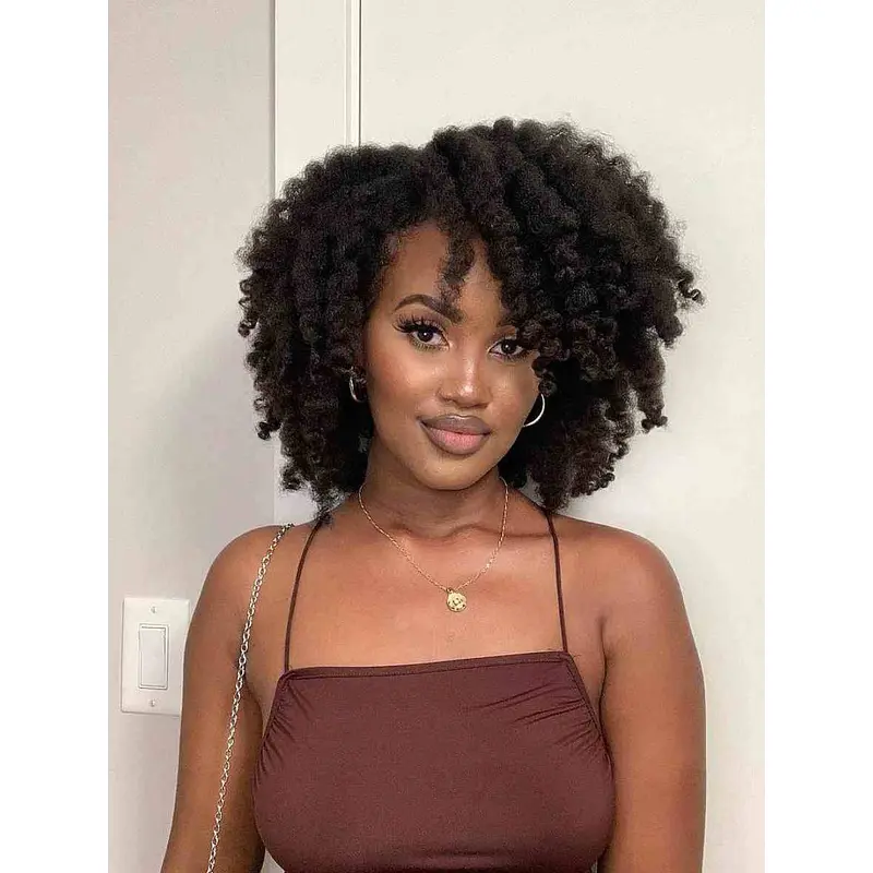 Wigs For African American Women Shoulder Length Wigs Lace Front Synthetic Wigs