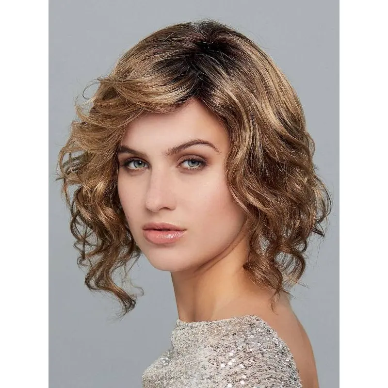 Chin Length Wavy Monofilament Synthetic 12" Natural Bob Wigs
