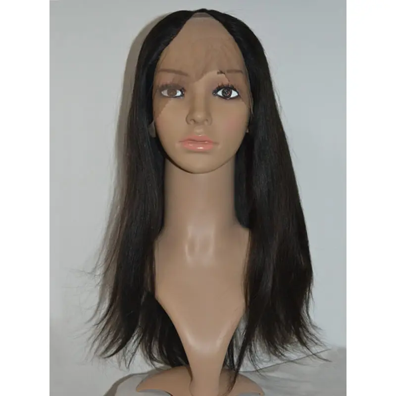Refined Black Lace Front Long U Part Wigs