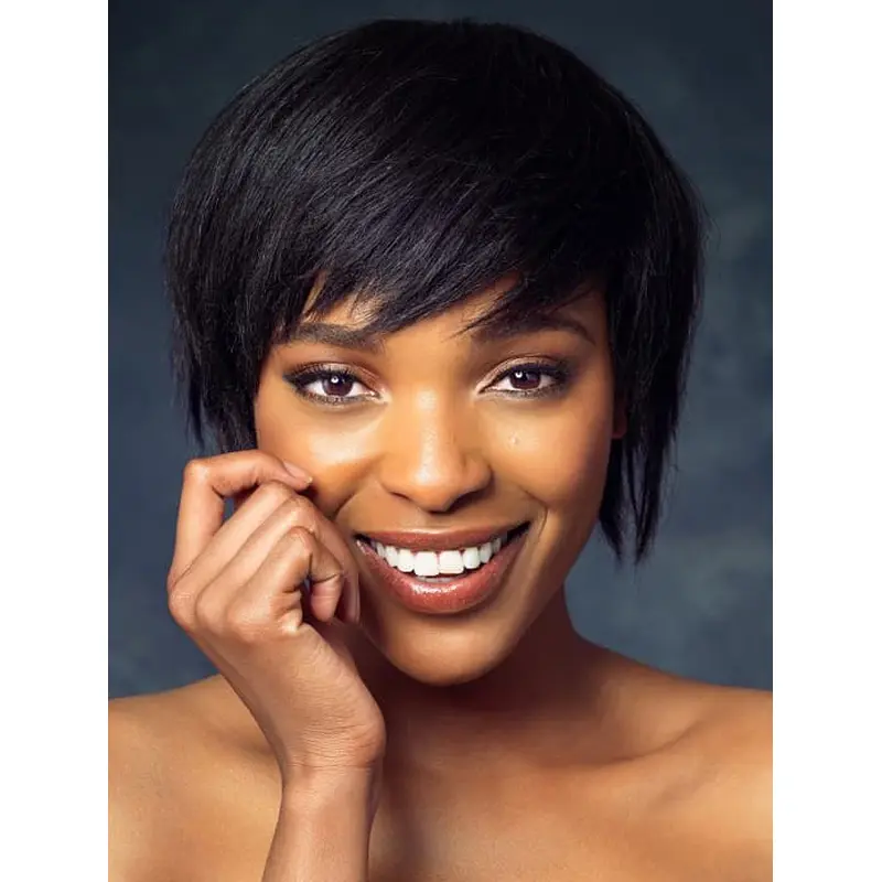 Short Wigs For Black Women Straight Boycuts Wigs Lace Front Synthetic Wigs