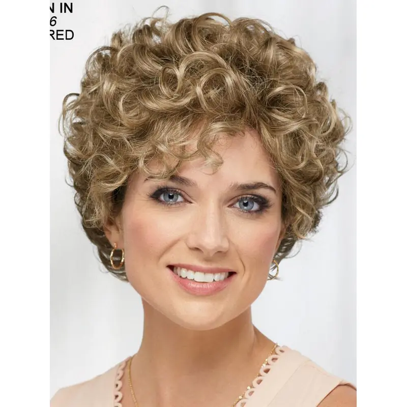 Curly Blonde Short 8" Soft Classic Wigs