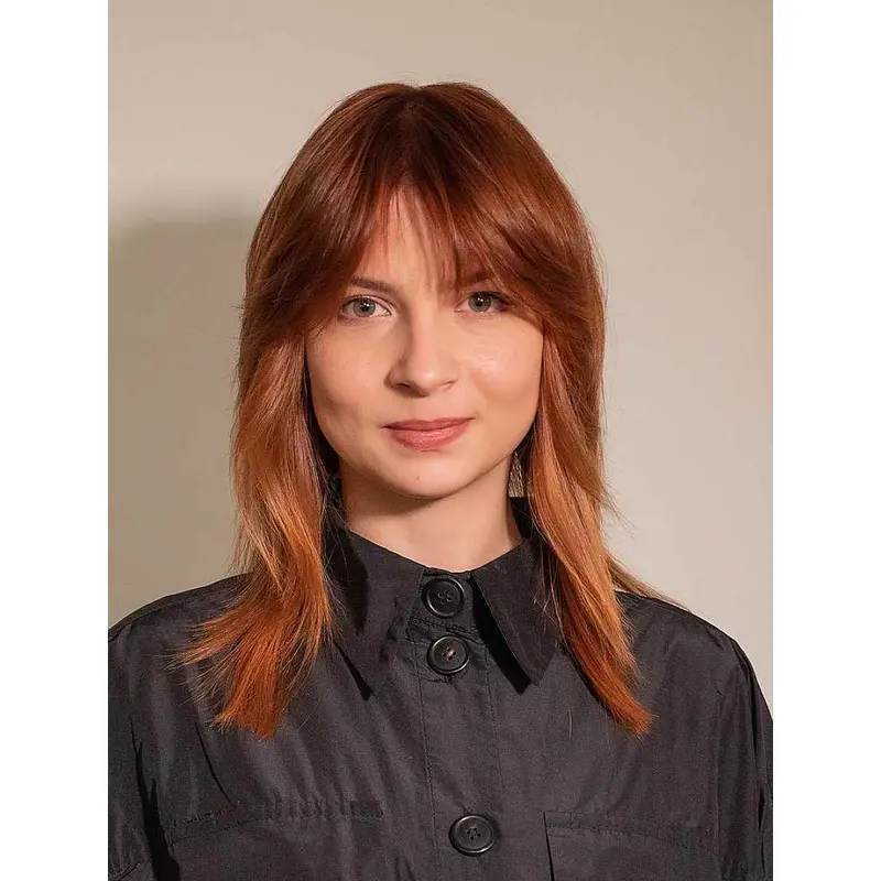 Lace Wigs Auburn Synthetic Wigs Layered Straight Wigs