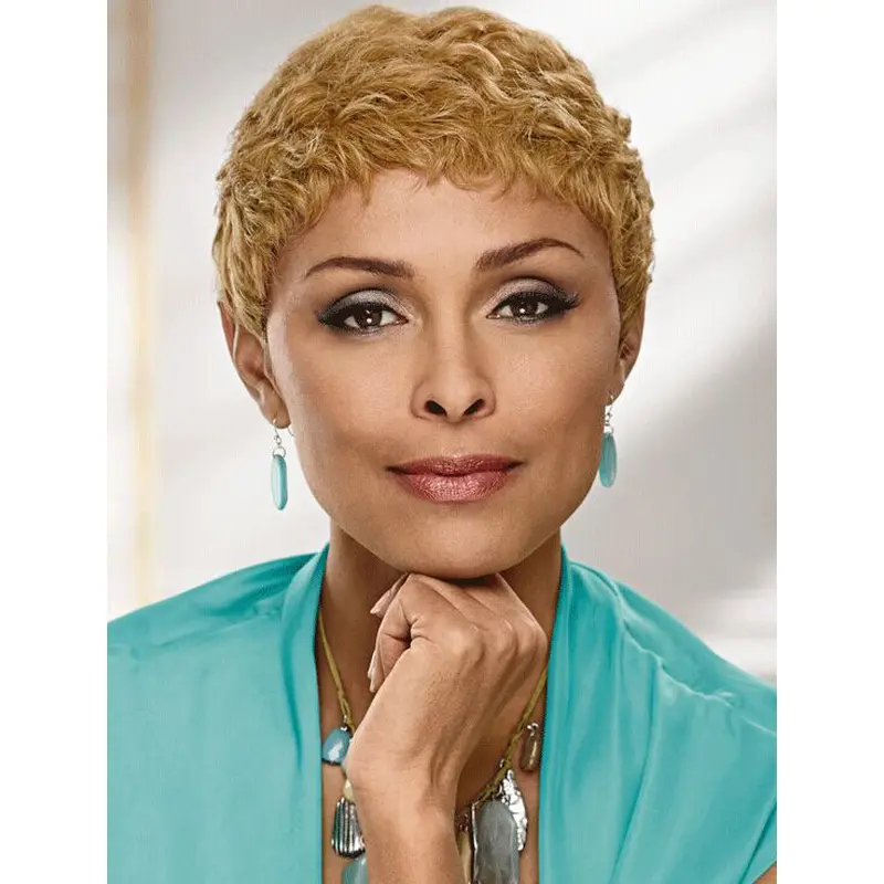 So Great Cropped Wavy Blonde Boycuts New Design Wigs