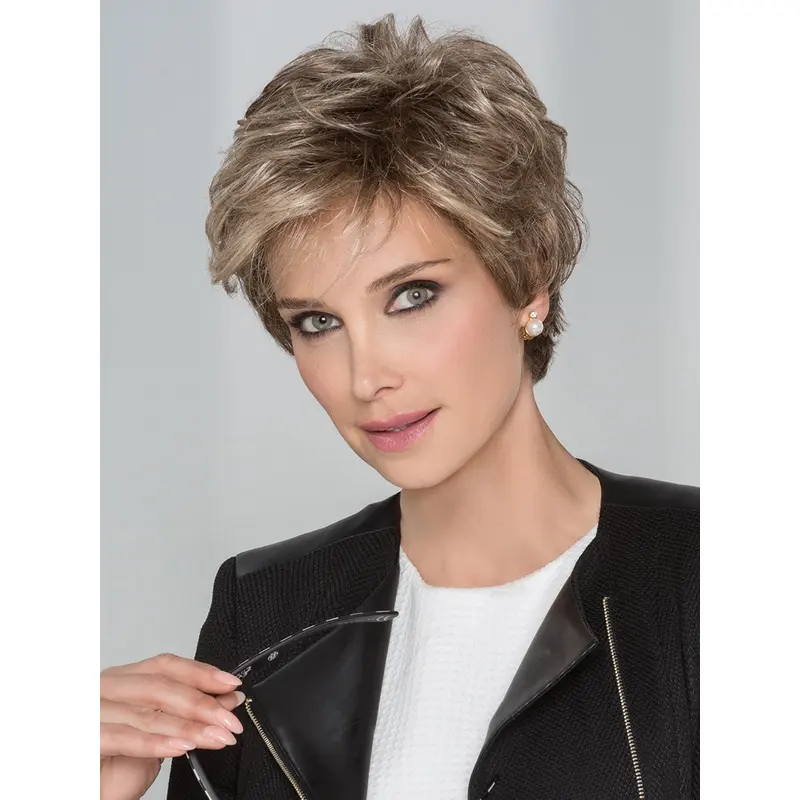 Cropped Straight Blonde Boycuts Fully Hand Tied Synthetic Wigs