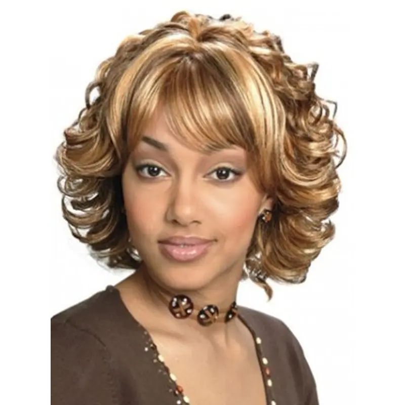 Cosy Blonde Wavy Chin Length Synthetic Wigs