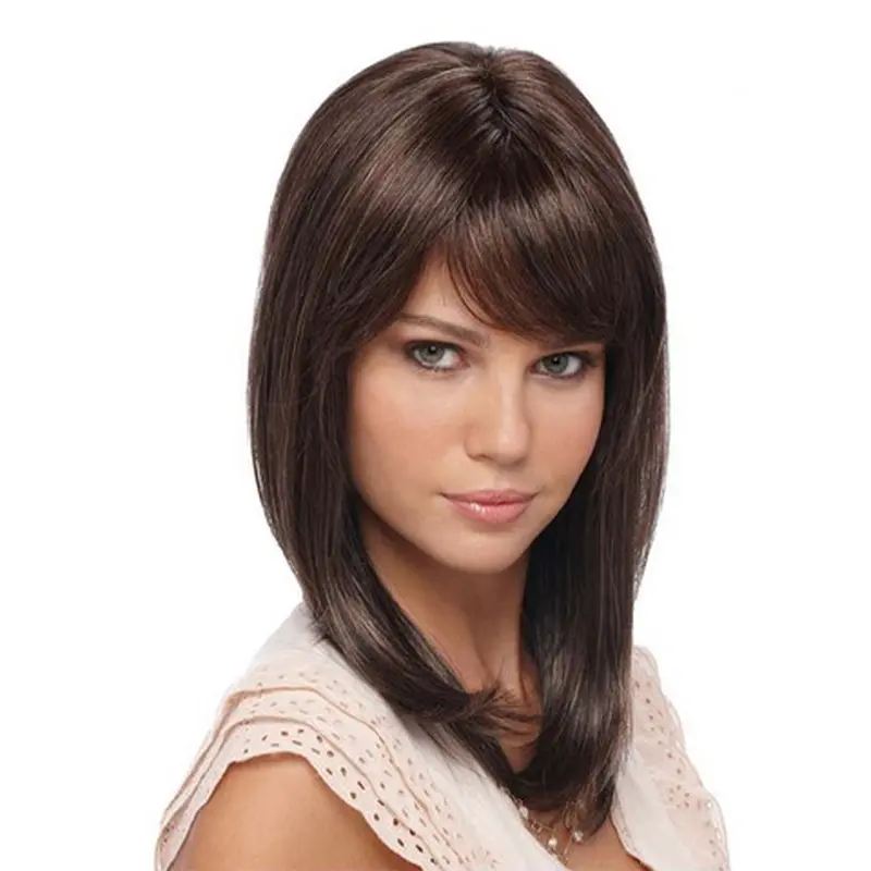 Easeful Lace Front Straight Shoulder Length Celebrity Wigs