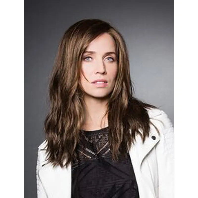 Monofilament 14" Wavy Synthetic Long Brown Without Bangs Wigs Cancer Patients