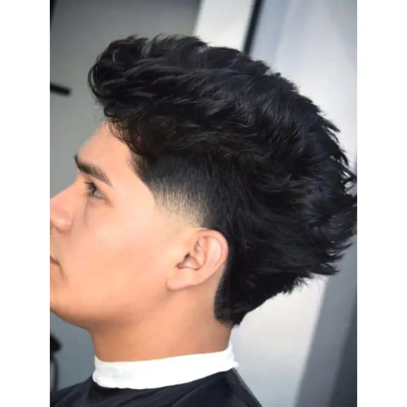 Straight Monofilament Top Remy Human Hair Black Short Blowout Wigs For Mexican Guys