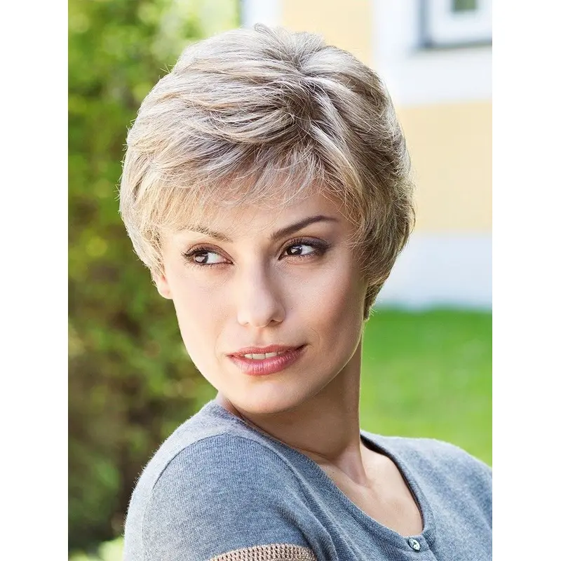 Stylish Short Straight 6" Grey Wigs