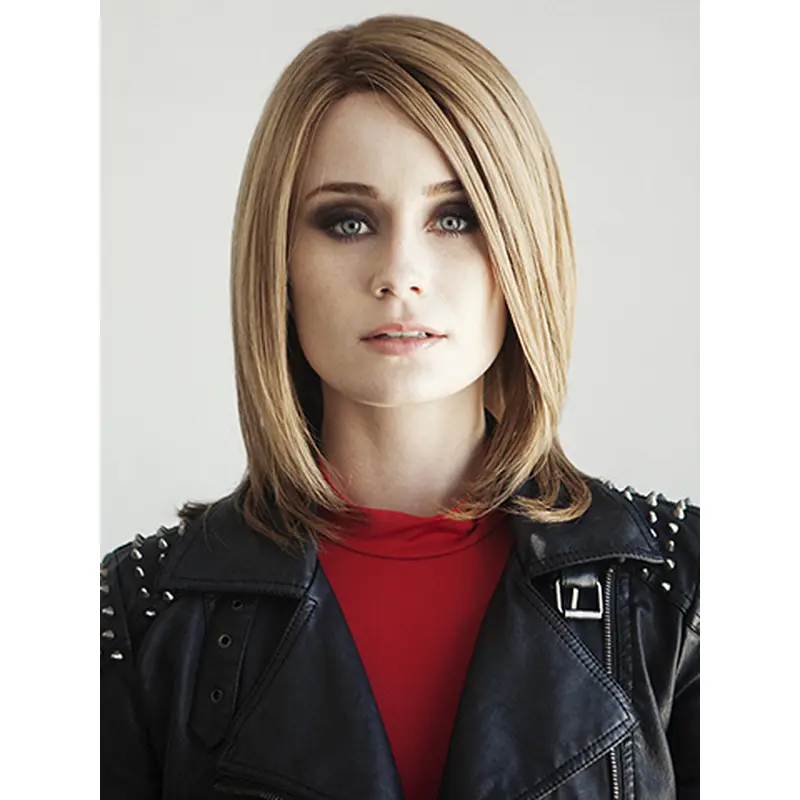 14" Straight Blonde Bobs Medium Wigs