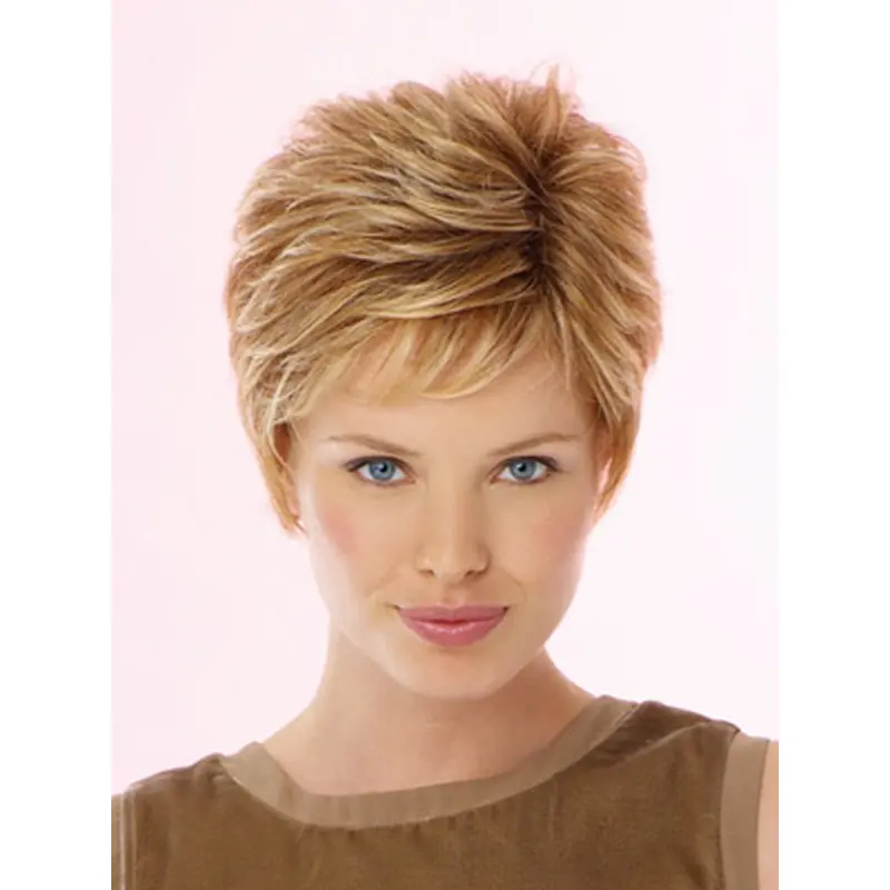 High Quality Blonde Wavy Cropped Celebrity Wigs