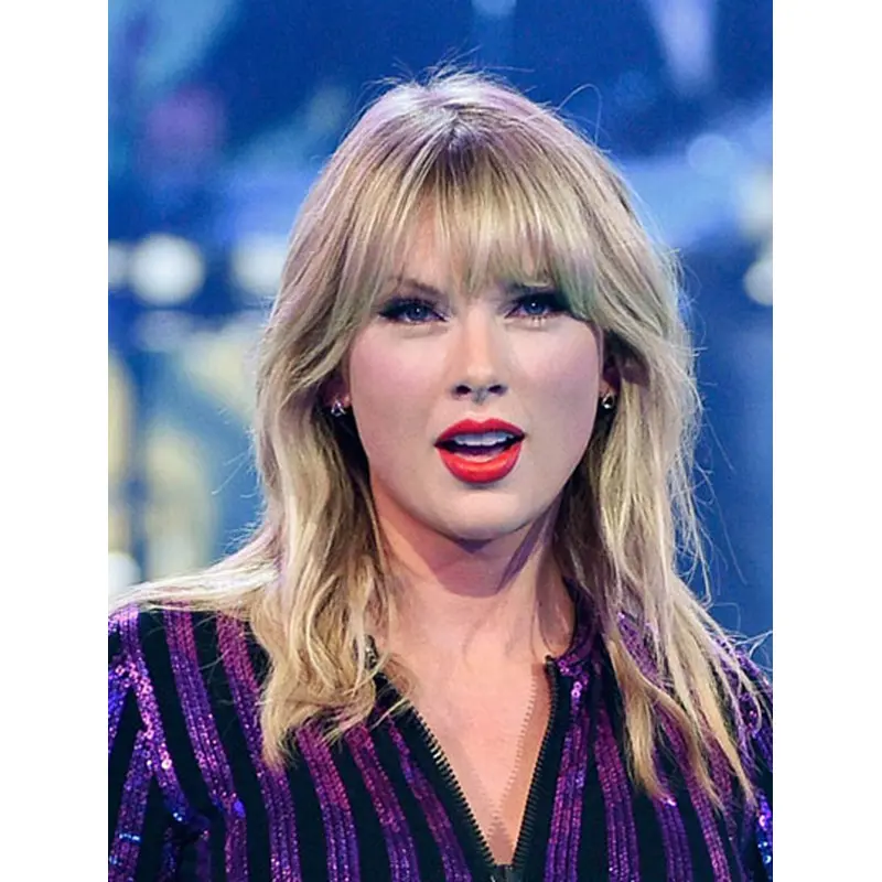 Capless Shoulder Length Blonde Wavy With Bangs Taylor Swift Wigs