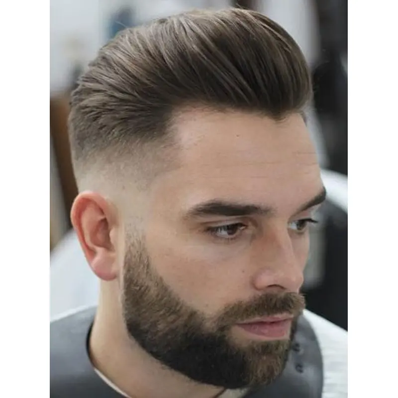 Men Wigs Straight Lace Front 4" Black Wigs