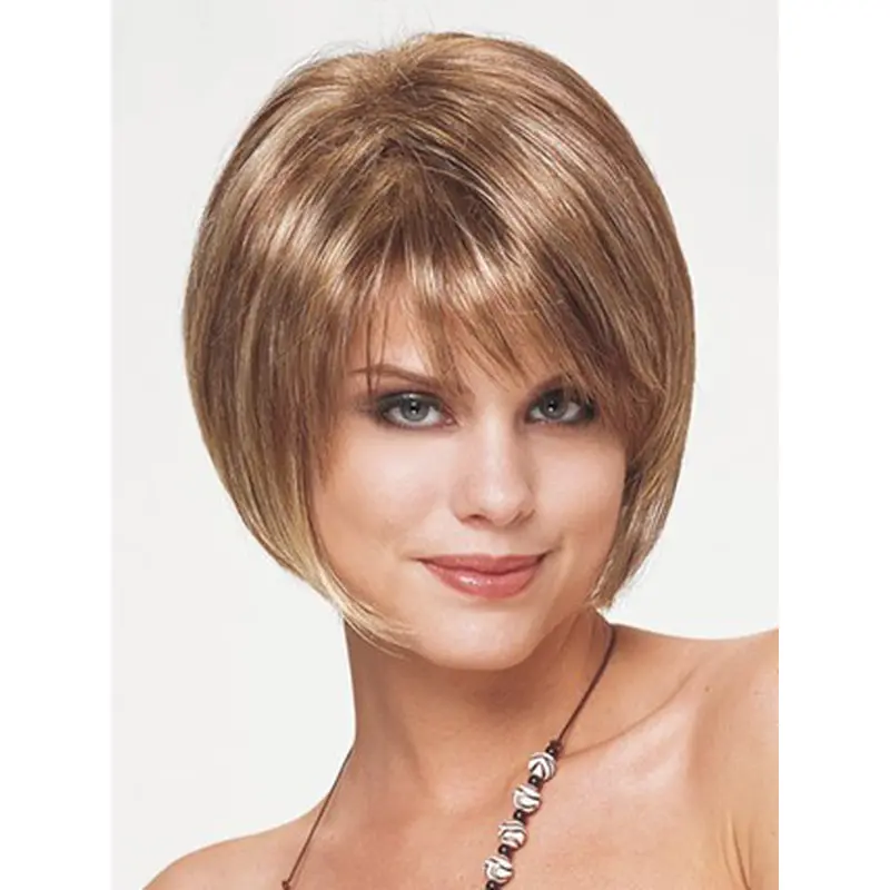 Hairstyles Straight Bobs Blonde Short Wigs