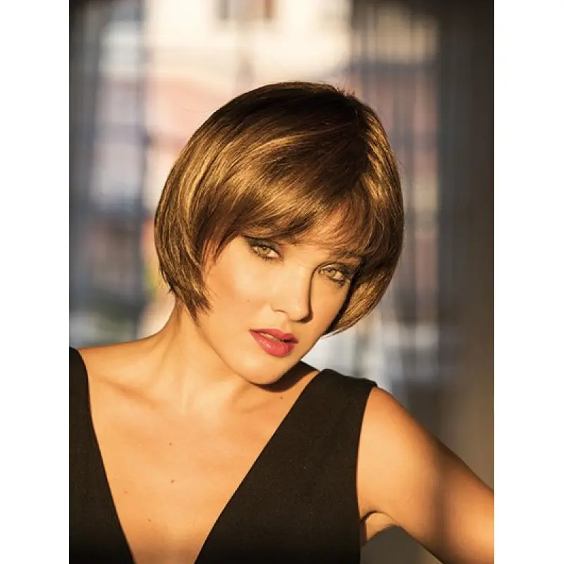 Monofilament Brown Synthetic 8" Short Wig Bob