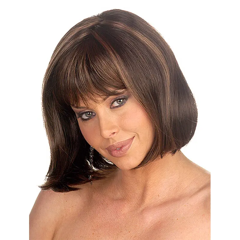 Top Monofilament Straight Chin Length Bob Wigs