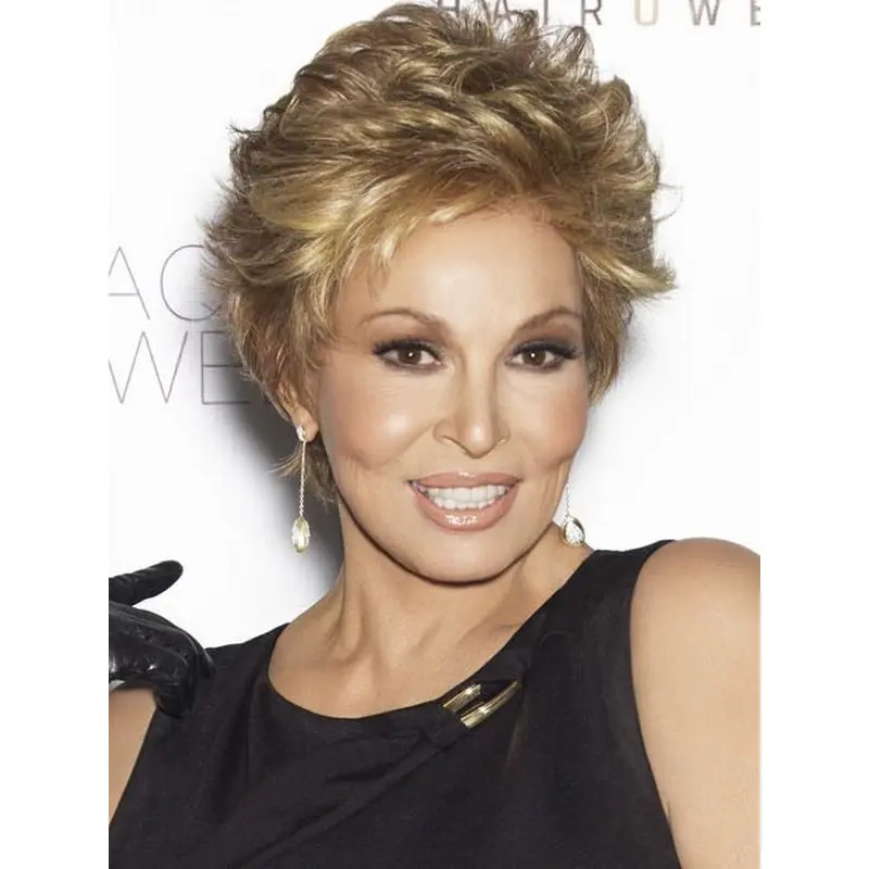 Without Bangs Brown 4" Synthetic 100% Hand Tied Synthetic Wigs Hand Tied