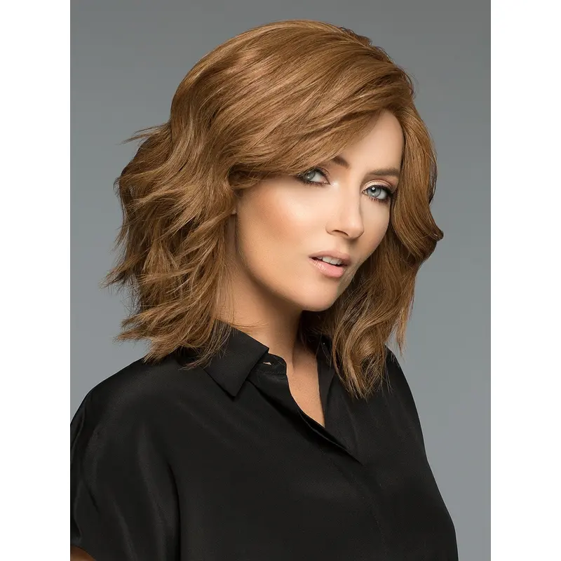 Shoulder Length 100% Hand-Tied Remy Human Hair Human Hair Wigs