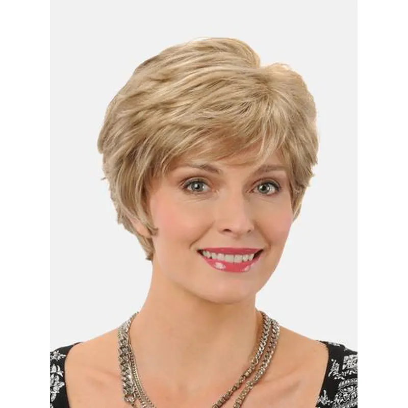 Straight 8" Monofilament Synthetic Blonde Short High Quality Lace Wig