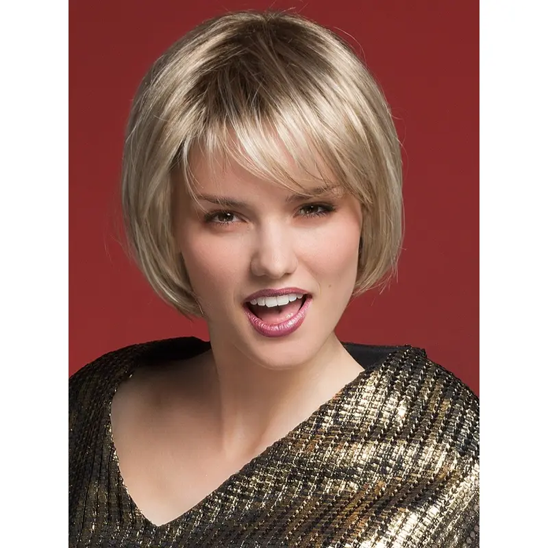 Straight Chin Length Blonde Bob Synthetic Wigs