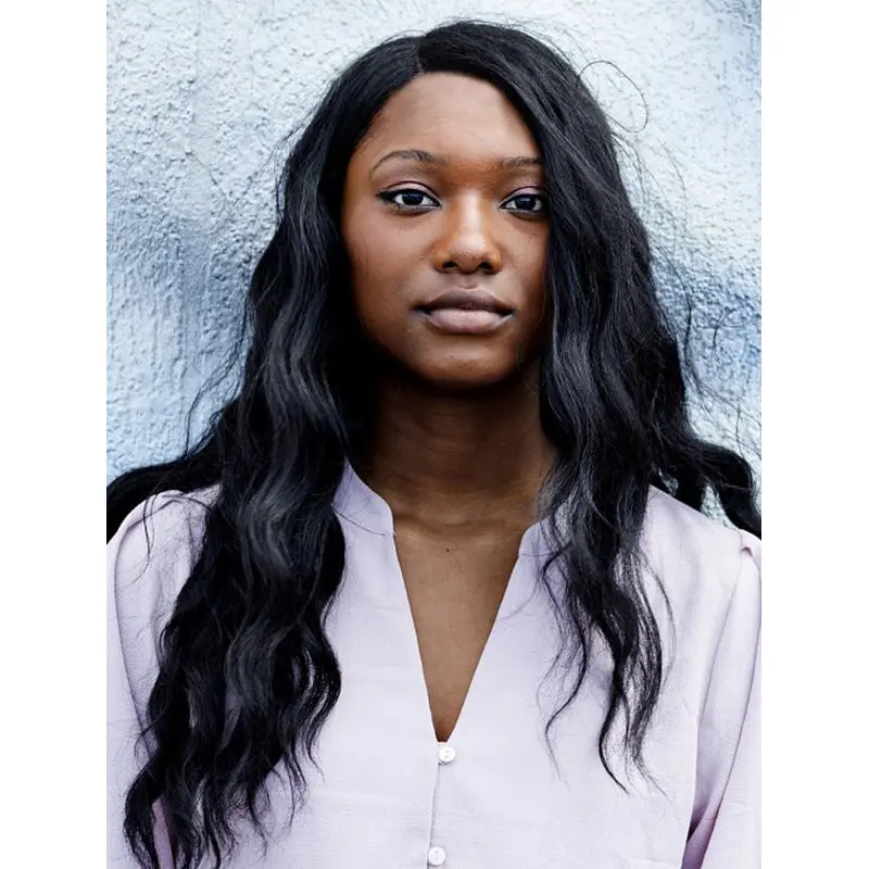 Wigs For Black Women Without Bangs Long Wigs Wavy Lace Front Synthetic Wigs
