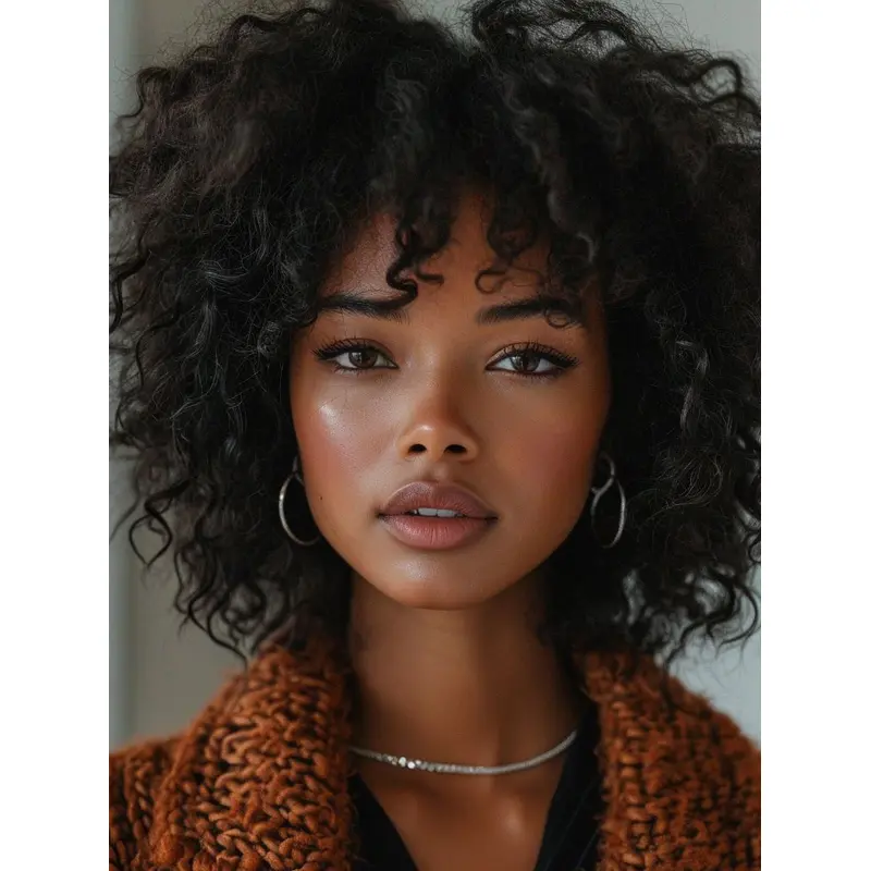 African American Wigs On Sale With Bangs 12" Kinky Wigs