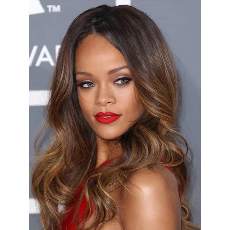 Gorgeous Lace Front Wavy Long Rihanna Wigs