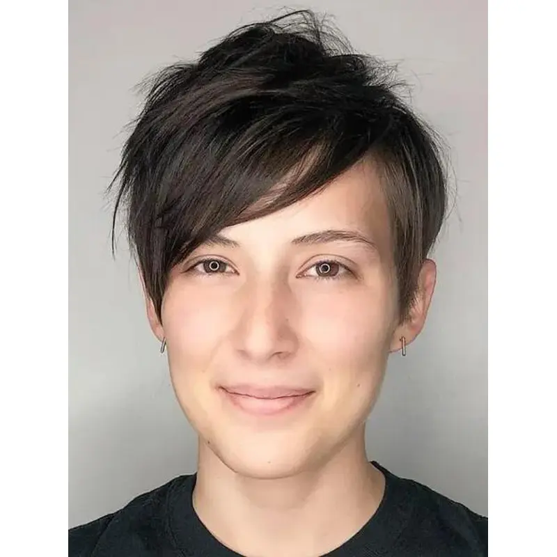 Short Style Wigs Synthetic Lace Front Black Wigs Straight Best Short Wigs