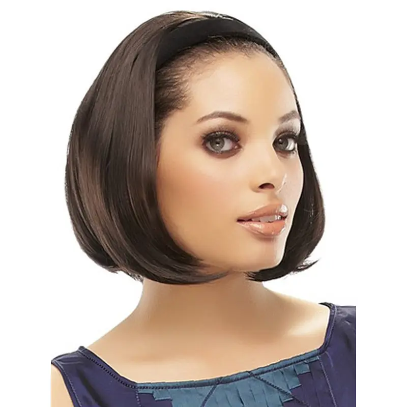 Synthetic Brown Straight Medium Wigs