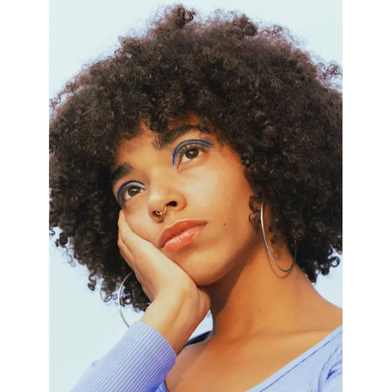 Human Hair Wigs Bangs African American Kinky 10" Lace Front Wigs