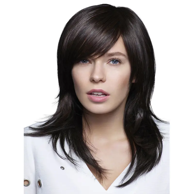 Synthetic 16" Straight 100% Hand-tied Exquisite Long Wigs