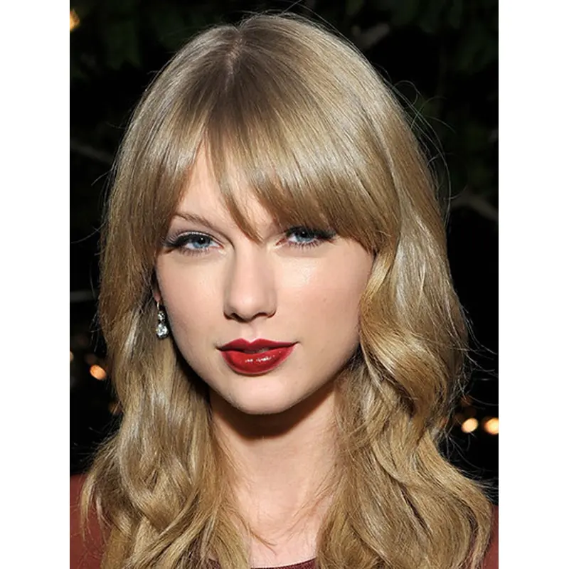 Capless Long Blonde Wavy With Bangs Taylor Swift Wigs