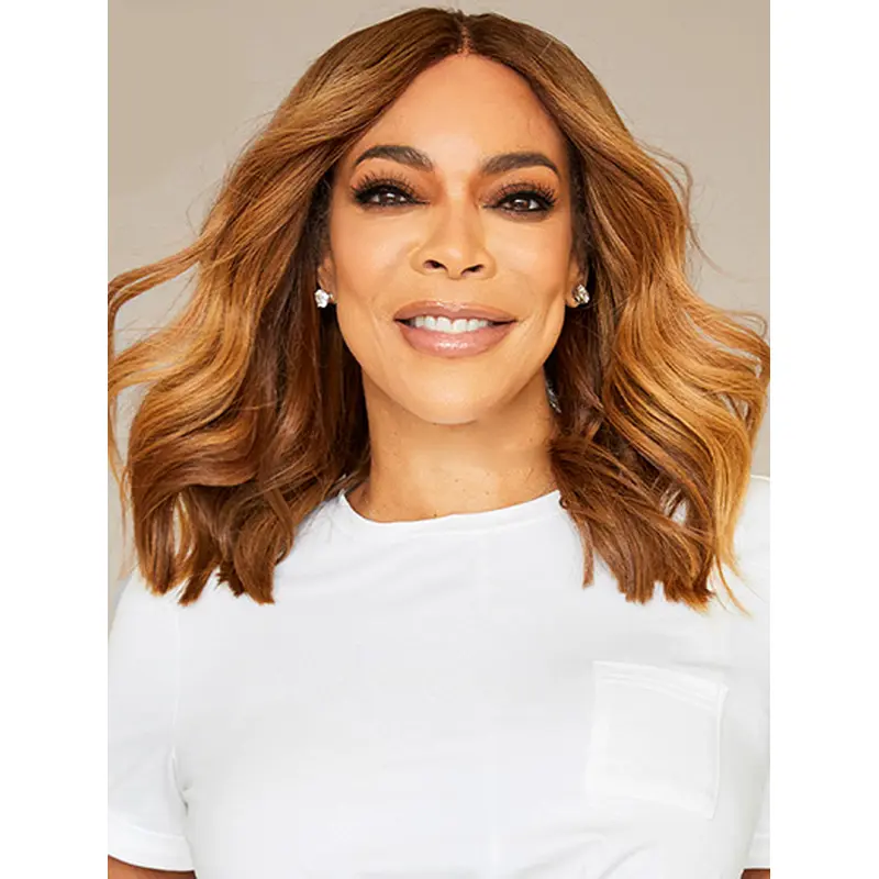 Full Lace Shoulder Length Blonde Wavy Without Bangs Wendy Williams Wigs