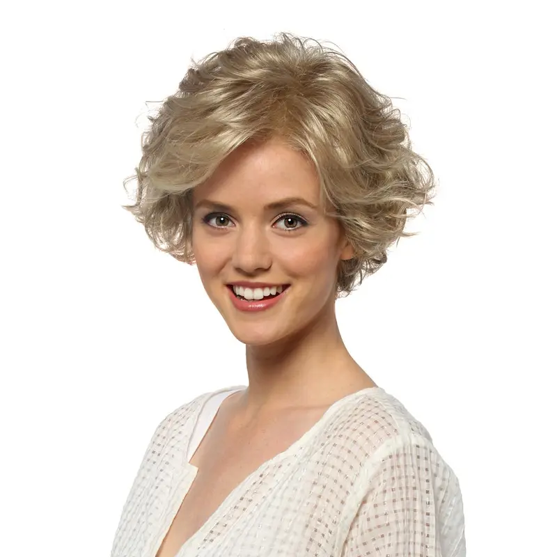 High Quality Curly Blonde Layered Popular Wigs