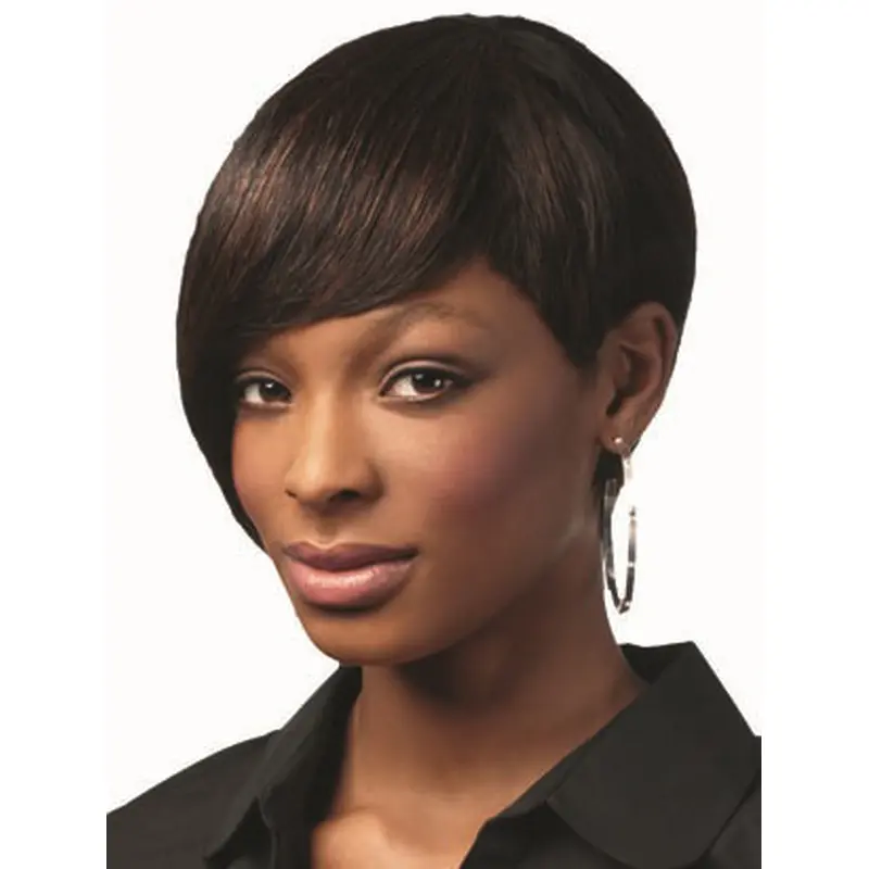 Straight 8" African American Capless Wigs