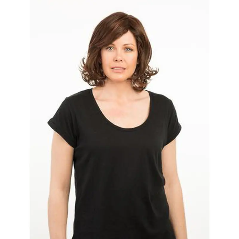 Straight Monofilament Synthetic Brown 12" Bobs Fashionable Medium Wigs