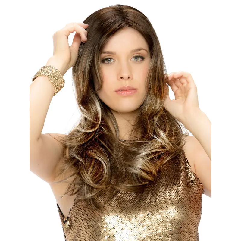 Synthetic 18" Wavy Monofilament Beautiful Long Wigs